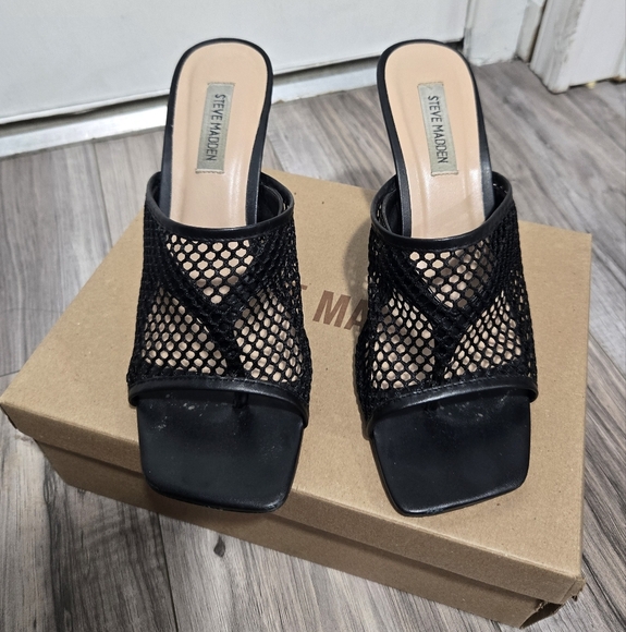 Steve Madden Women's View Mesh Slide Sandals Sz 9.5 In Box - Picture 2 of 12